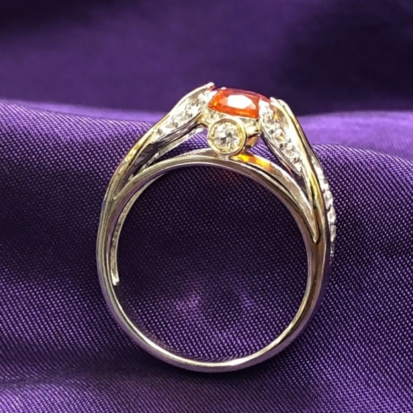 Rare Victoria Wieck Mexican Fire opal Ring - Picture 4 of 7